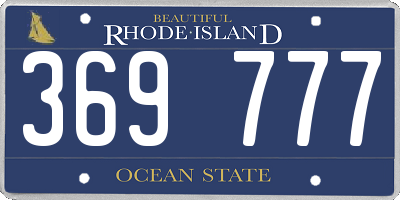 RI license plate 369777