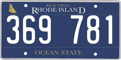 RI license plate 369781