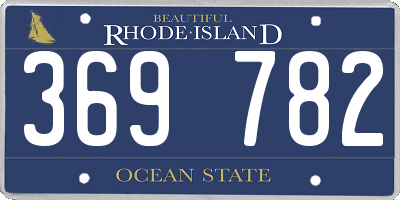 RI license plate 369782