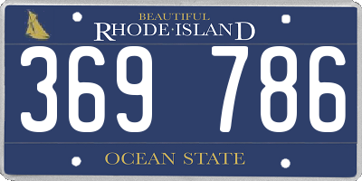RI license plate 369786