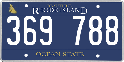 RI license plate 369788