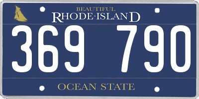 RI license plate 369790