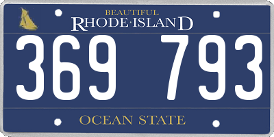 RI license plate 369793