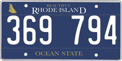 RI license plate 369794