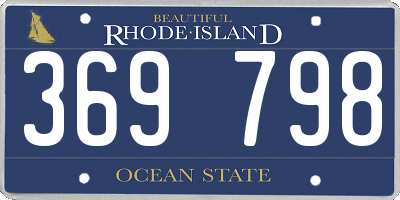 RI license plate 369798