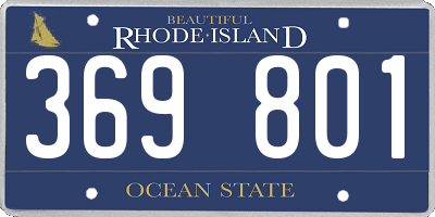 RI license plate 369801
