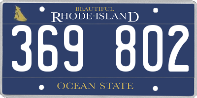 RI license plate 369802