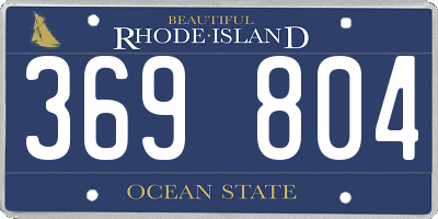 RI license plate 369804