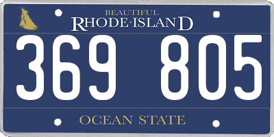 RI license plate 369805