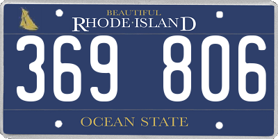 RI license plate 369806