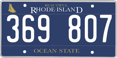 RI license plate 369807