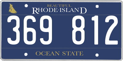 RI license plate 369812