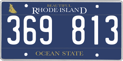 RI license plate 369813