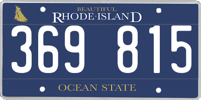 RI license plate 369815