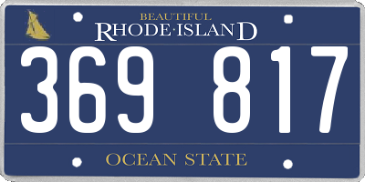 RI license plate 369817