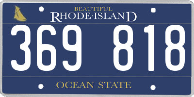 RI license plate 369818