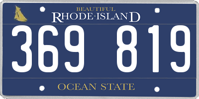 RI license plate 369819