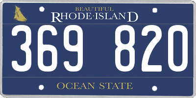 RI license plate 369820