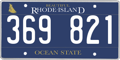 RI license plate 369821