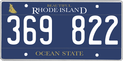 RI license plate 369822