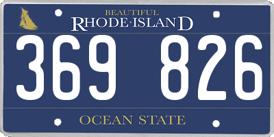RI license plate 369826