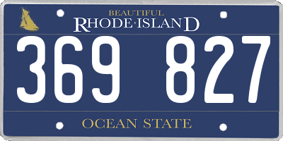 RI license plate 369827