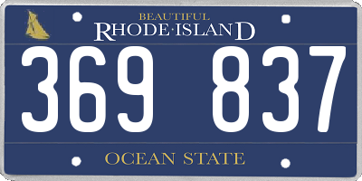 RI license plate 369837