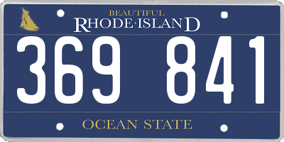 RI license plate 369841