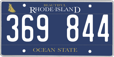 RI license plate 369844