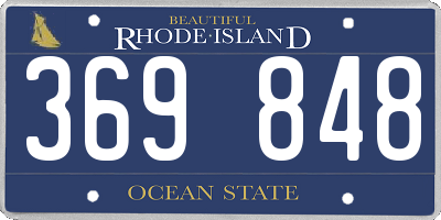 RI license plate 369848