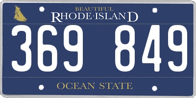 RI license plate 369849