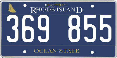 RI license plate 369855