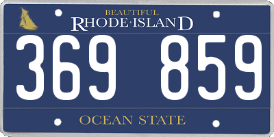 RI license plate 369859