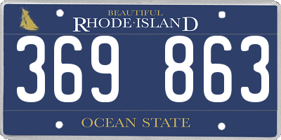 RI license plate 369863