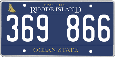 RI license plate 369866