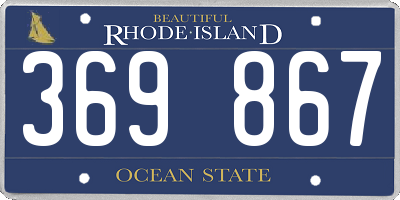 RI license plate 369867
