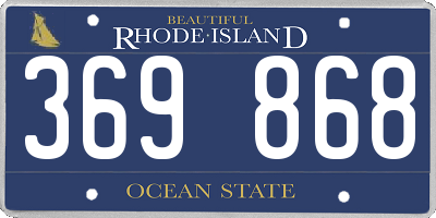 RI license plate 369868