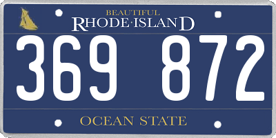 RI license plate 369872