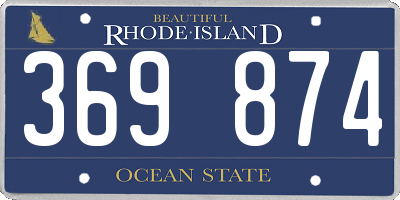 RI license plate 369874