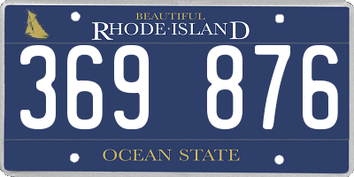 RI license plate 369876