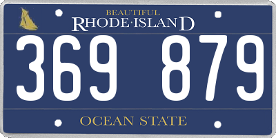 RI license plate 369879