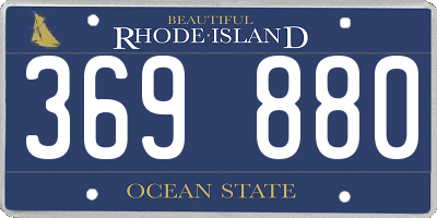 RI license plate 369880
