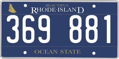 RI license plate 369881