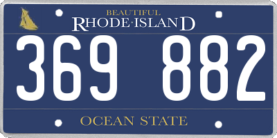 RI license plate 369882