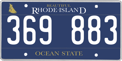 RI license plate 369883