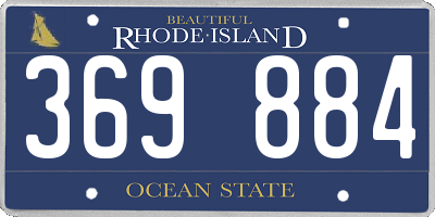 RI license plate 369884
