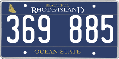RI license plate 369885