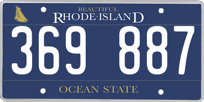 RI license plate 369887