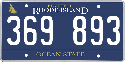 RI license plate 369893