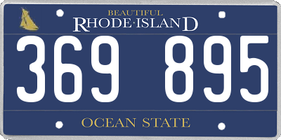RI license plate 369895
